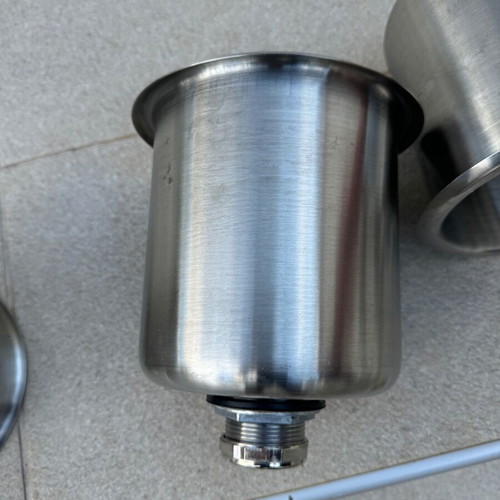 Inox professional sink bowl diameter 18cm height 16.5cm new