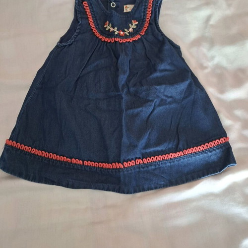 Mayoral baby summer dress like new, blue with red details 6-9 months