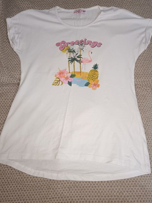 T-shirt for 12-14 years old, like new, white, size 152 cm
