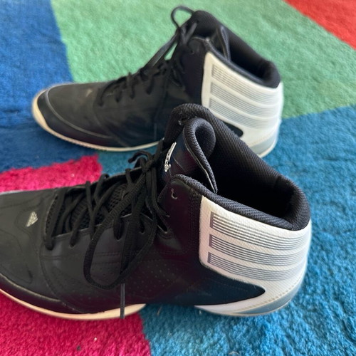 Adidas Basketball Shoes Like New, Black with White Details, Size 44