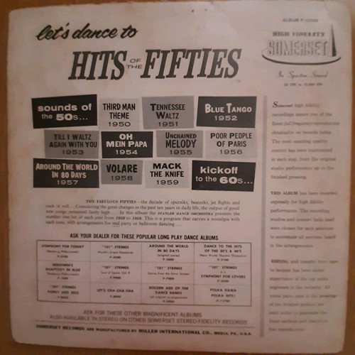 Let's Dance to Hits of the Fifties vinyl record used