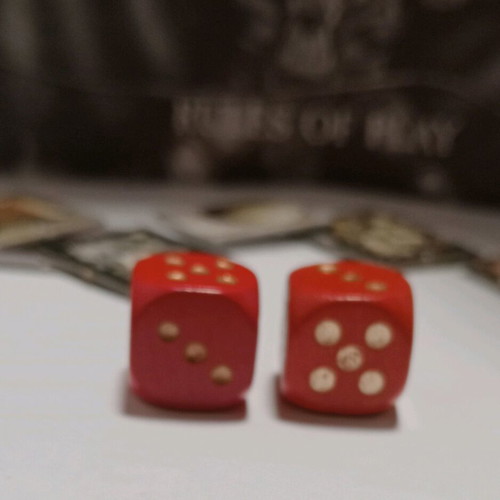 Hero Quest ζάρια κίνησης σαν καινούργια, κόκκινα