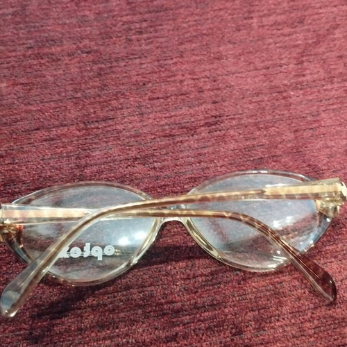 Optex Vintage Women's Eyeglass Frame New Transparent Honey