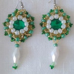 Handmade beaded knitted earrings new