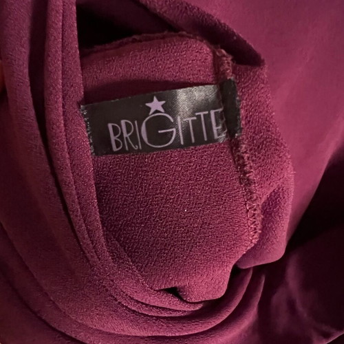 Brigitte women's long-sleeve blouse like new, purple, one size