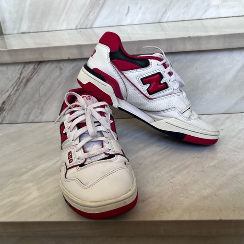 New Balance 550 used red sneakers size 41.5