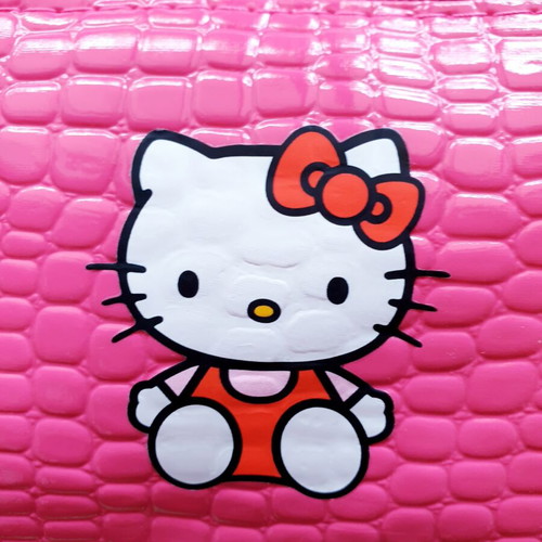 Hello Kitty toiletry bag new, fuchsia croco leatherette
