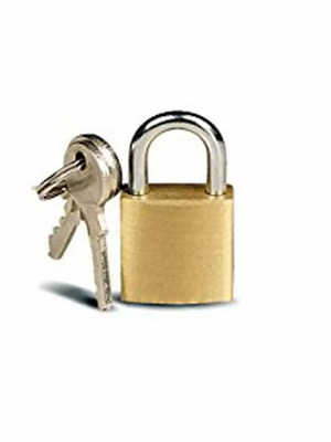 Λουκέτο ορειχάλκινο 25mm let-025 καινούργιο με δύο αντικλείδια