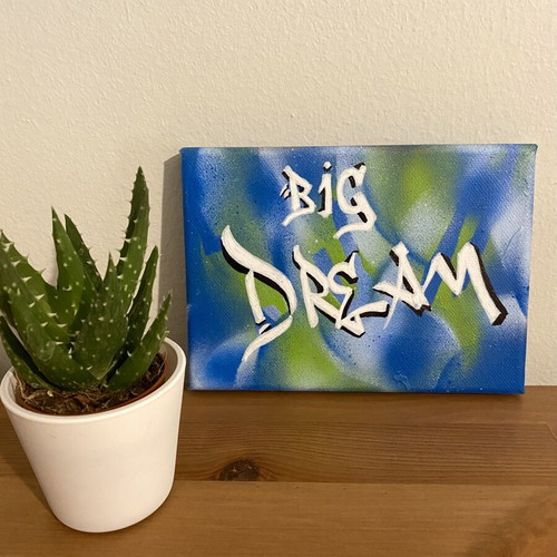 Canvas Big Dream 13x18 cm handpainted
