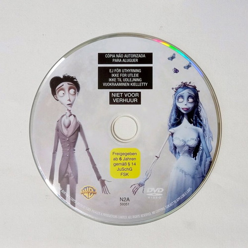 Tim Burton's Corpse Bride DVD with collectible Greek promo poster like new