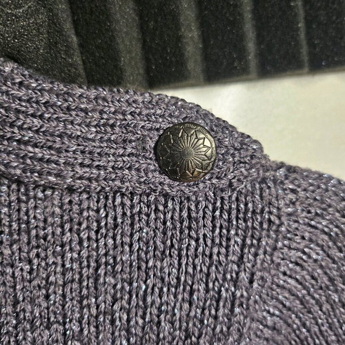 Mango sweater with wool and metallic yarn like new, gray silver size M
