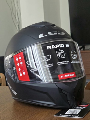 LS2 FF820 Rapid III Full Face Helmet new, mat black