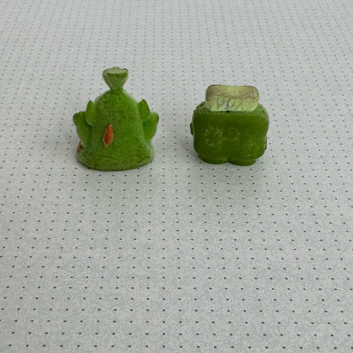 Retro monster figures set of 2 like new with flocked texture