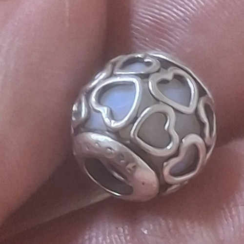 Pandora Charm Open Your Heart with Lilac Crystal, like new