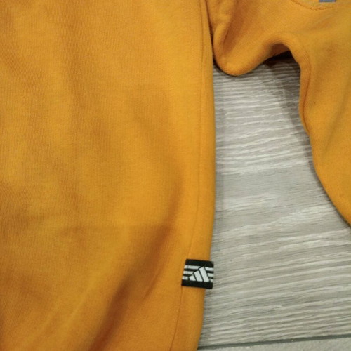 Adidas Y2K Three Stripe Crewneck sweatshirt used, orange/gray