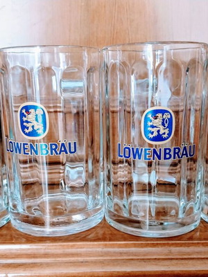 Ποτήρια μπύρας Löwenbräu σετ 4 τεμαχίων, αχρησιμοποίητα