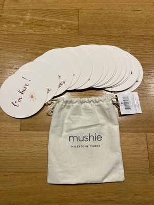 Mushie milestone cards like new, set of 16 double-sided