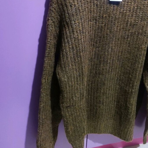 Mango men's sweater like new, melange brown/olive, size S