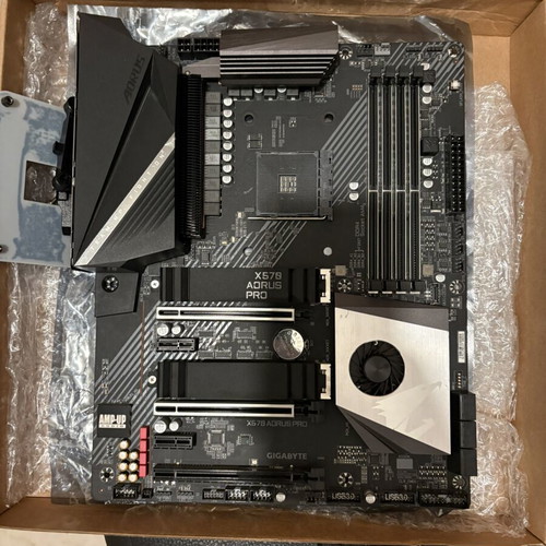 X570 Aorus Pro AM4 motherboard with backplate and IO shield
