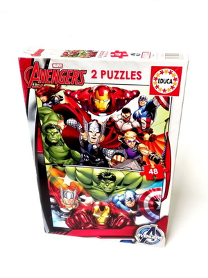 Educa Marvel Avengers Puzzle Set 2x48 Pieces used