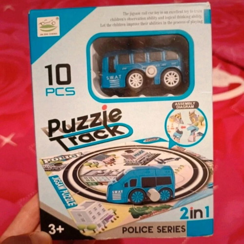 3D Puzzle Police Car New, 9 Pieces with Track