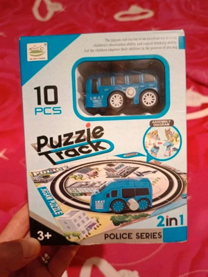 3D Puzzle Police Car New, 9 Pieces with Track