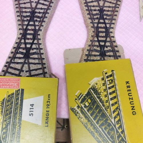 Marklin HO metal train tracks set with switches, curves, straights