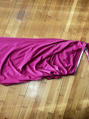 Brigitte Boutique fuchsia evening dress with lurex, size L