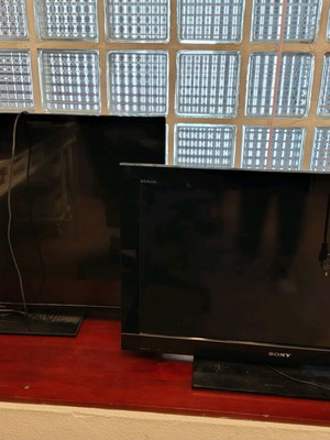 Used televisions pack of 2 with minor burnt pixel line