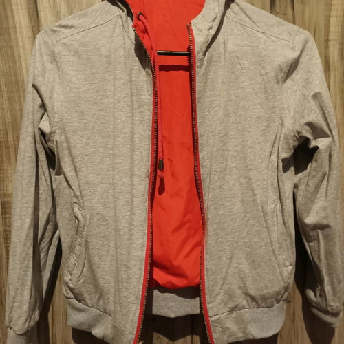 Frank Ferry reversible jacket for boy 8 years like new, orange and gray