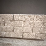 Decorative gypsum wall bricks 210×65 mm, white color