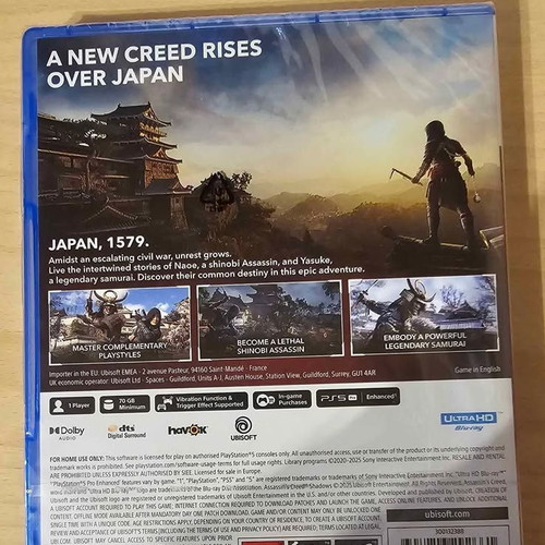 Assassin's Creed Shadows and Sony Dualsense V2 PS5 camouflage new