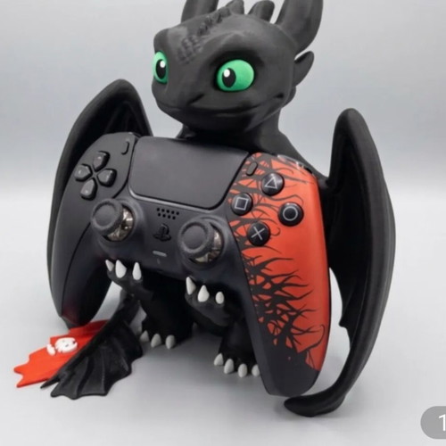 Night Fury 3D εκτυπωμένη βάση χειριστηρίου gaming καινούργια