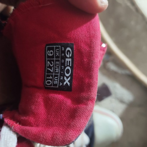 Geox sneakers size 27 used, blue and red