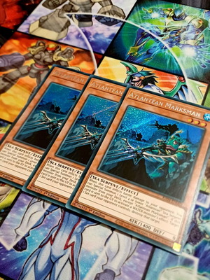 Atlantean Marksman playset near mint condition, 3 cards