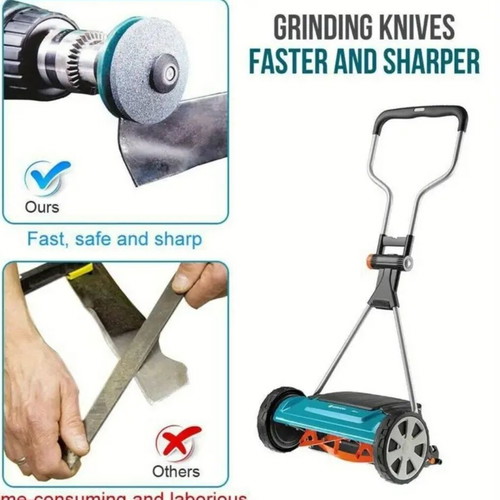 Drill sharpener new for lawnmower blades and metal blades
