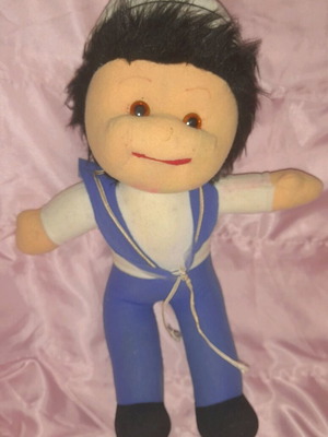 Cloth doll used vintage collectible