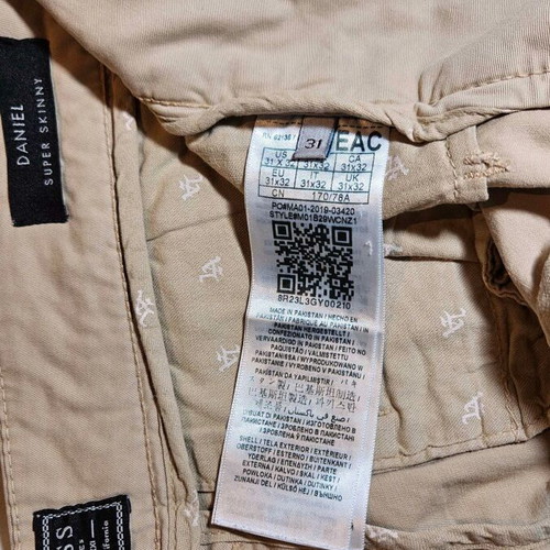 Guess men's beige pants, size L