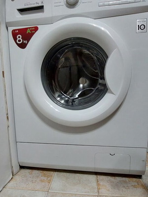 Washing machine LG F14B8TDA inverter direct drive 8kg used, for spare parts