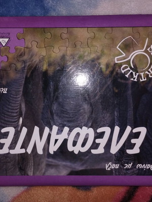 Children's book with elephant puzzles new