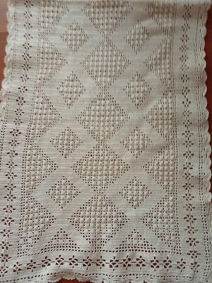 Handmade Semen table linen ecru, like new