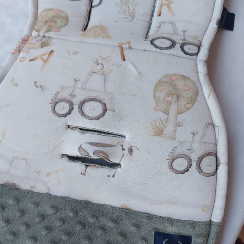 La Millou Farm stroller cover with organic cotton jersey
