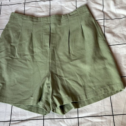 Linen shorts Vero Moda like new, green, size S