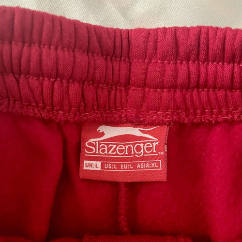 Slazenger red sweatpants with elastic cuffs, Large