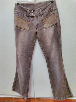 Βαμβακερό παντελόνι μεταχειρισμένο, καφέ, νούμερο 28, χαμηλός καβάλος