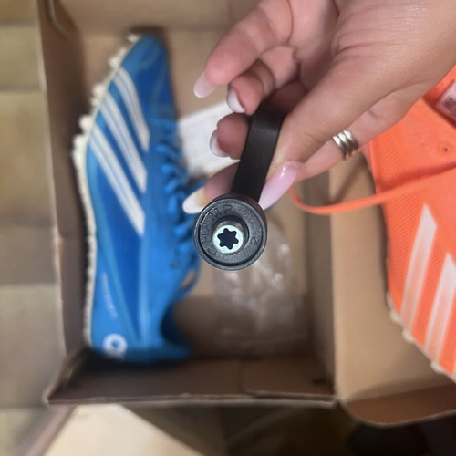 Adidas Sprintstar IV Track & Field Spikes size 39.5 like new, blue and orange