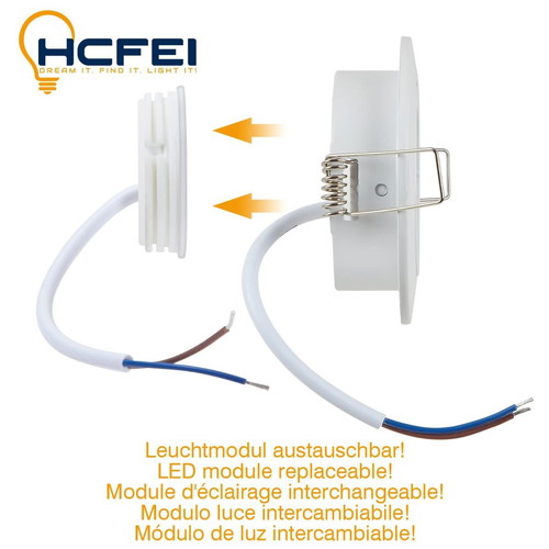 HCFEI Dimmable LED Spotlights Set of 3 3W 3000K Warm White