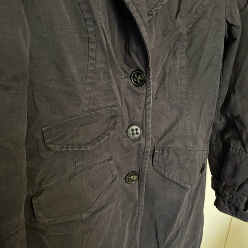 Benetton coat used, casual, 100% cotton, dark blue