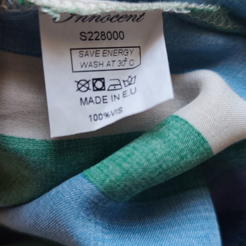 Innocent satin wide-leg pants like new, colorful stripes, size S