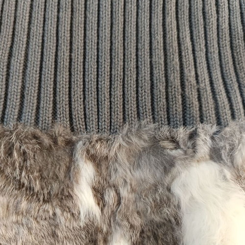 On Line women's cardigan with faux fur like new, grey and brown